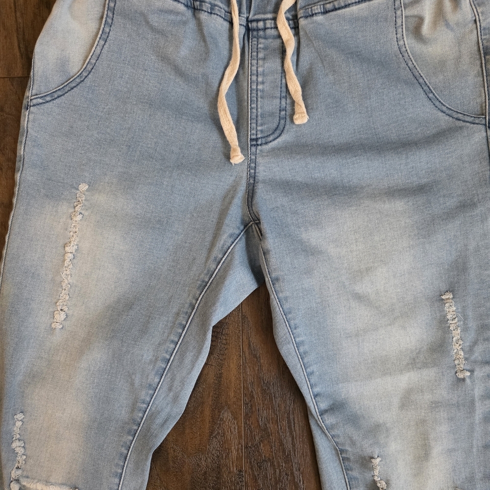 Light Blue Distressed Jeans - Picture 2 of 3